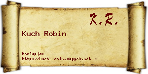 Kuch Robin névjegykártya